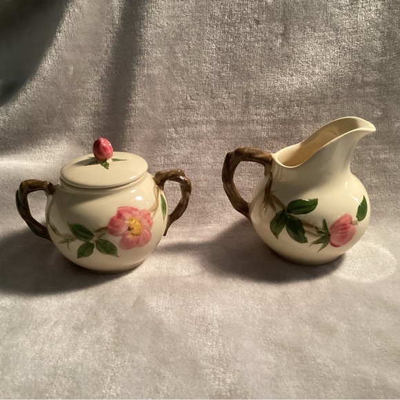 Vintage Franciscan Earthenware Sugar & Creamer. Antique - Picture 1 of 14